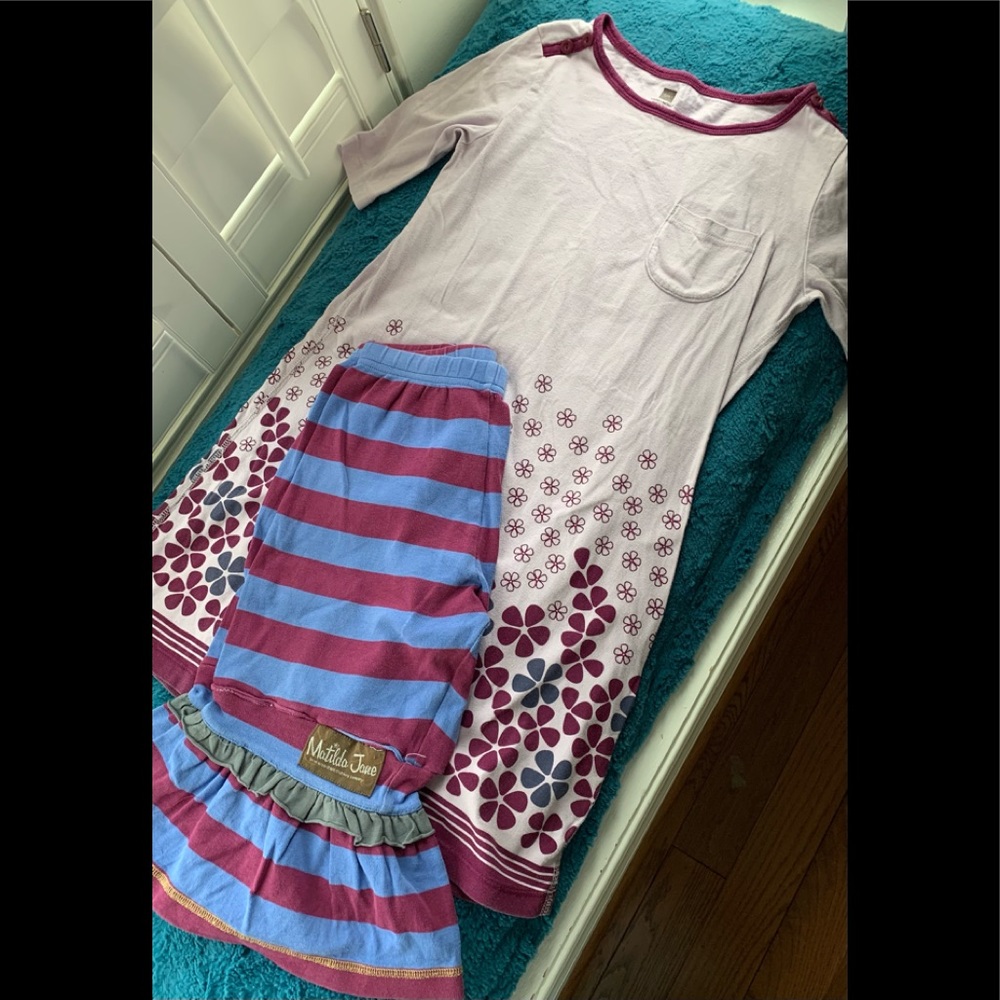 Tea dress & Matilda Jane Big Ruffles repurposed